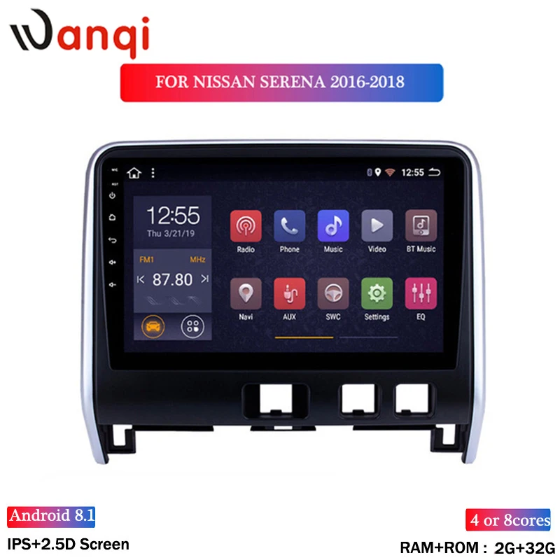 Wan qi 2 Гб ОЗУ 32 ПЗУ 10 1 дюймов HD сенсорный экран Android 8 для 2016 2018 Nissan Серена с WIFI Bluetooth