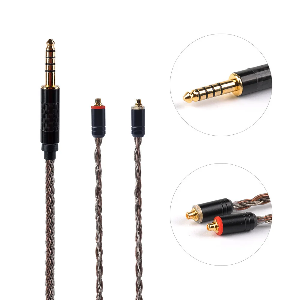 HiFiHear 16 Core посеребренный балансный кабель 2,5/3,5/4,4 мм с MMCX/2pin/QDCFor ZS10 Pro ZSX AS16 AS12 ZSN PRO C12 BLON BL-03