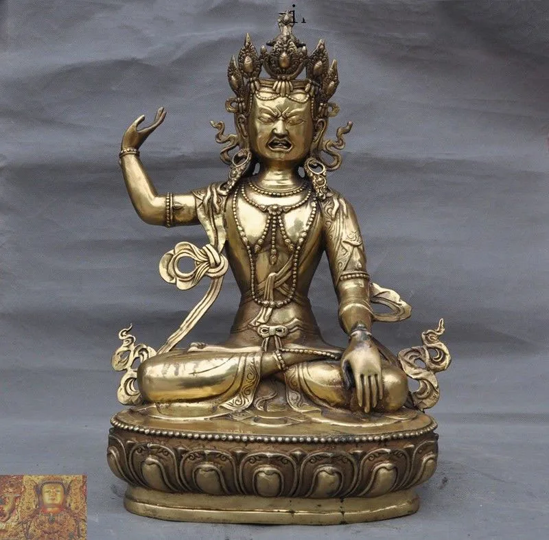 

christmas Tibet temple brass copper Guru Rinpoche Padmasambhava Bodhisattva Buddha Statue New Year