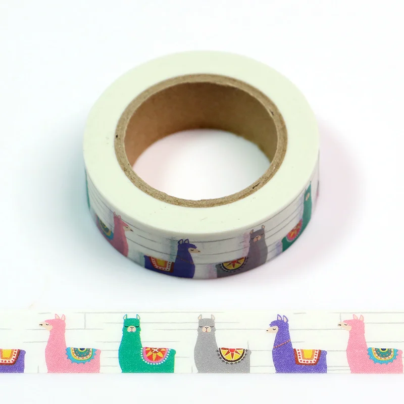 

10pc/set Cute Hobby horse Animal Paper Masking Tapes Japanese Washi Tape Diy Scrapbooking Sticker tape length 10m