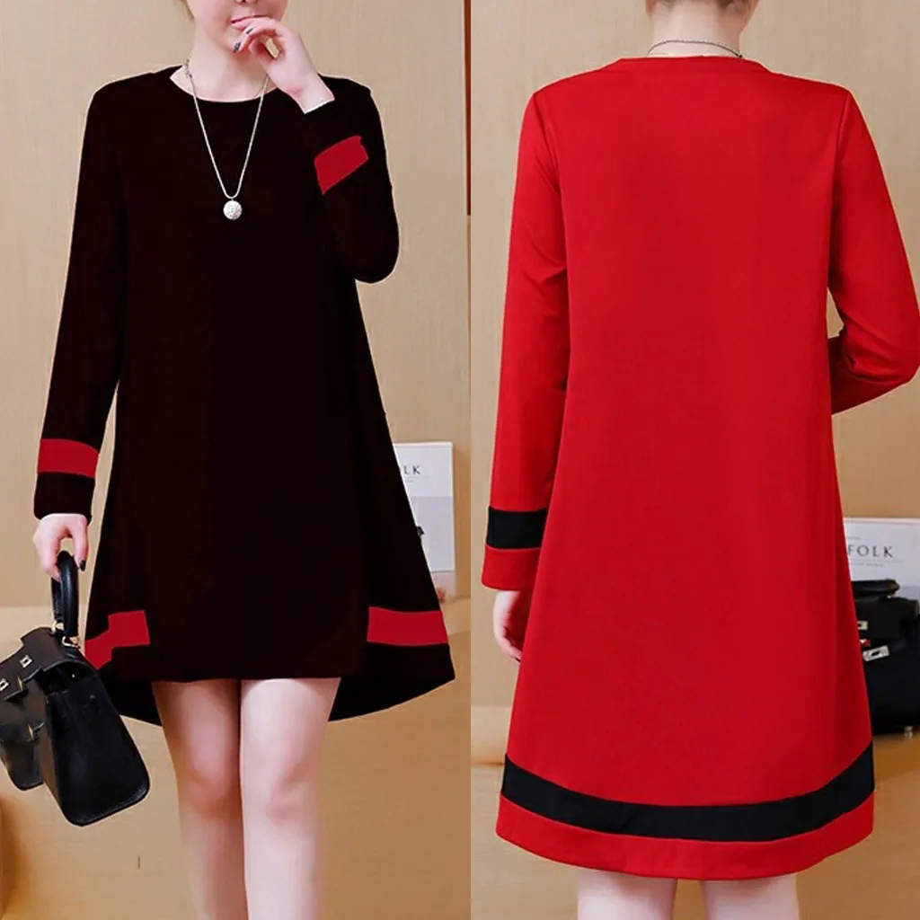 Women Autumn Fashion Korean Loose Dress Long Sleeve Leisure Dresses Harajuku Daily and party dress high quality robe noel F1 | Женская