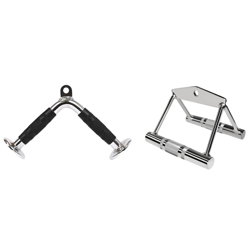 

Tricep Bar Double D Row Handle Cable Landmine Attachment with Cable Machine Handle Attachments, Weight Lifting Workout