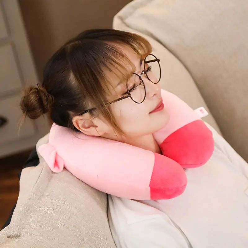 

U-shaped Pillow to Protect Cervical Spine Pillow Neck Airplane Travel Driving Student Nap Adult Cute U-shaped Pillow F8127