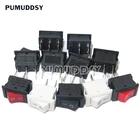 10 шт., кнопочный выключатель 10x15 мм, 2 контакта, 3 контакта, 3a, 250 В, KCD11, кнопочный выключатель 10 мм * 15 мм, черный, красный, белый, SPST