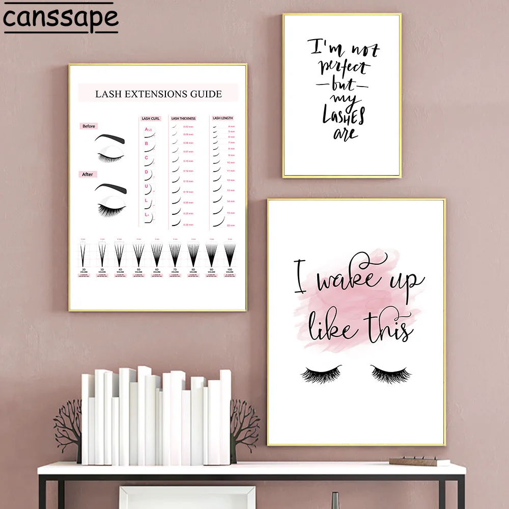 Постер для наращивания ресниц плакаты и принты макияжа рисование на холсте