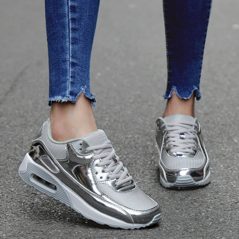 

2020 New Spring and Autumn Women Cushion Wearable Sneakers Women Fashion Women Casual Shoes Women Lightweight Lace-Up Shoes