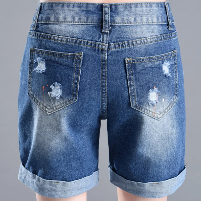 Shorts women for summer plus size 5XL short jeans feminino denim shorts high waist Hole mom 2019 ladies | Женская одежда