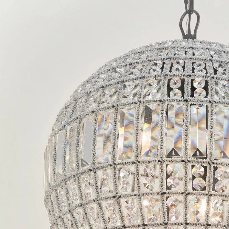 

French retro chandeliers palace style creative crystal chandeliers luxury living room bedroom luxury villa lamp
