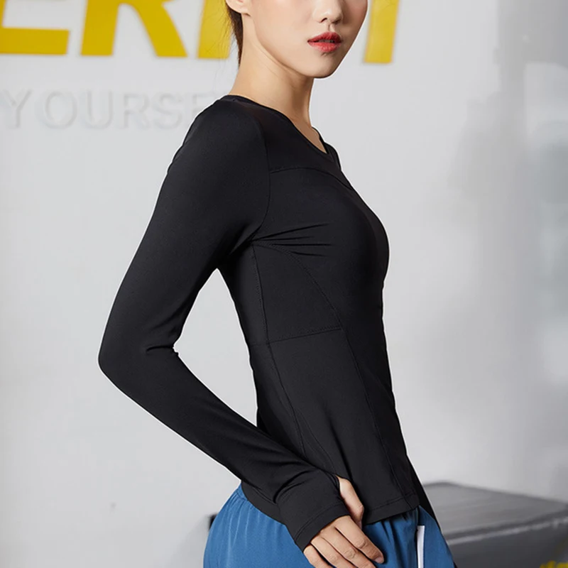 Быстросохнущие женские спортивные рубашки с круглым вырезом мягкая удобная