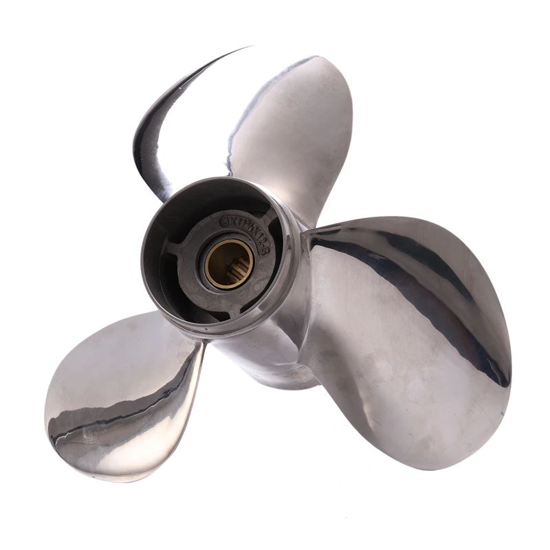 Пропеллер из нержавеющей стали 11 3/8X12-G для Yamaha 40HP 50HP моторная лодка с подвесным двигателем двигателя 11 3/8X12-G 13 Сплайнов