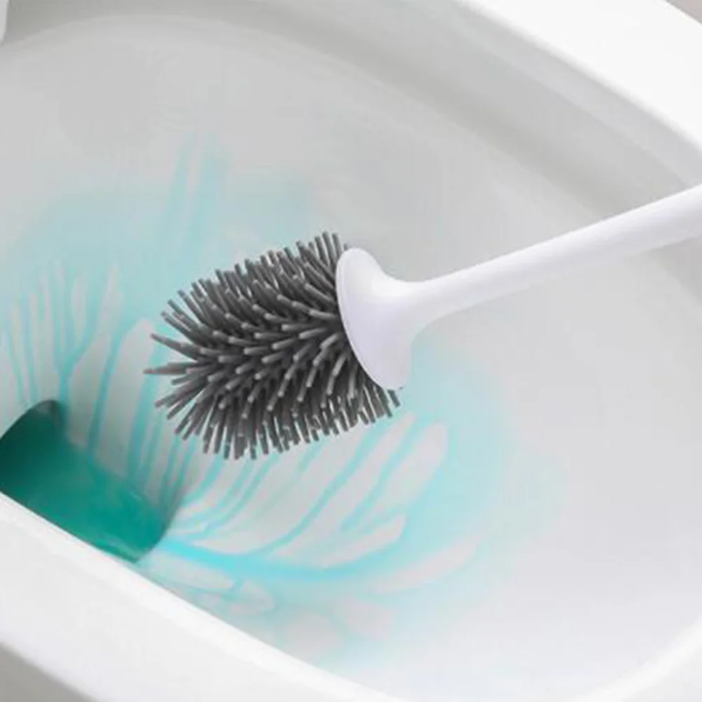 

Toilet Brush Set Thicken Toilet Bowl Cleaner Brush and Holder Set for Bathroom (Wall-mounted Pattern)