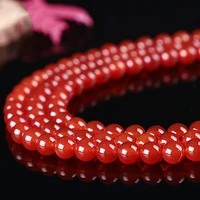 high quality 4mm 6mm 8mm 10mm 12mm red charm natural stone beads loose spacer bead for handmade bracelets trendy jewelry making
