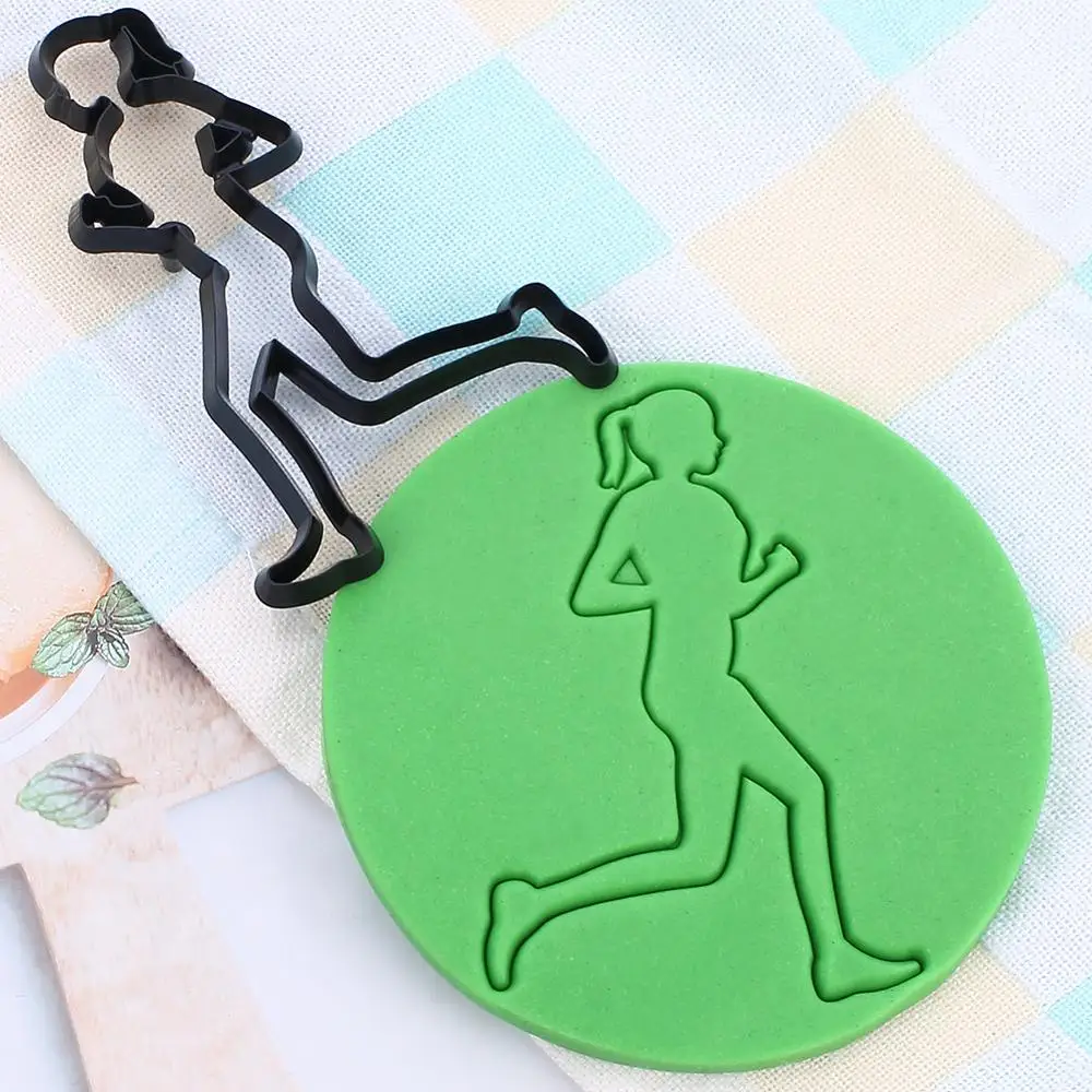 6 шт./компл. Спортивные формы для вырезания печенья бега мужчин и женщин