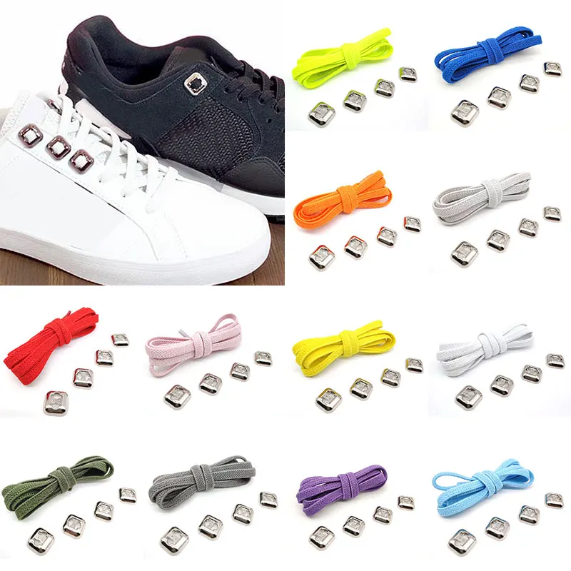

2020 New 1Pair No tie Shoelaces Round Elastic Shoe Laces For Kids Adult sneakers Shoelace quick and easy Shoe Laces Strings