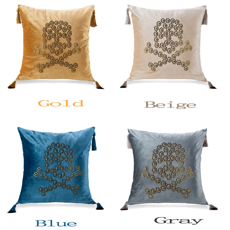 Роскошный дизайнерский Бархатный Чехол для подушки черная наволочка чехол