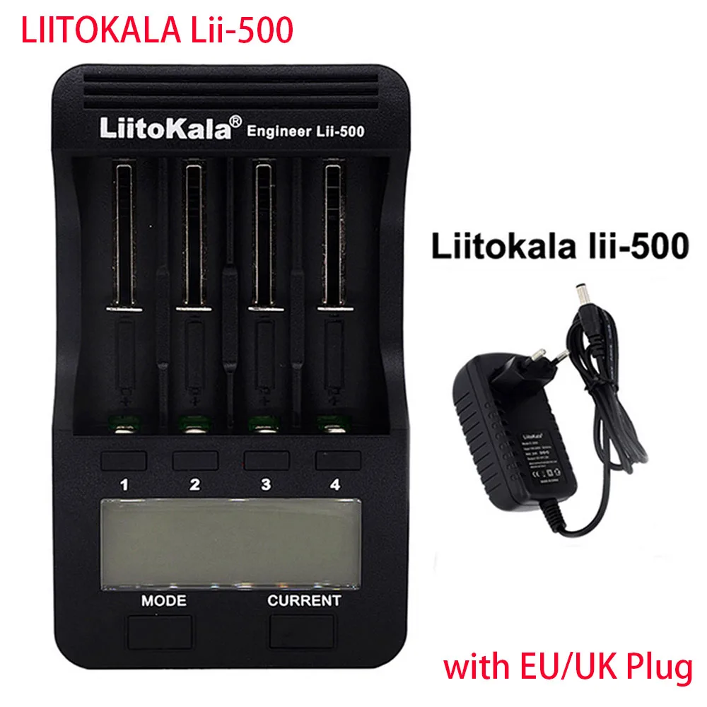 Зарядное устройство LIITOKALA с ЖК-дисплеем зарядное для литиевой и