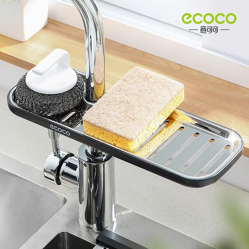 ECOCO смеситель губка для мыла дренажный стеллаж хранения раковины регулируемый