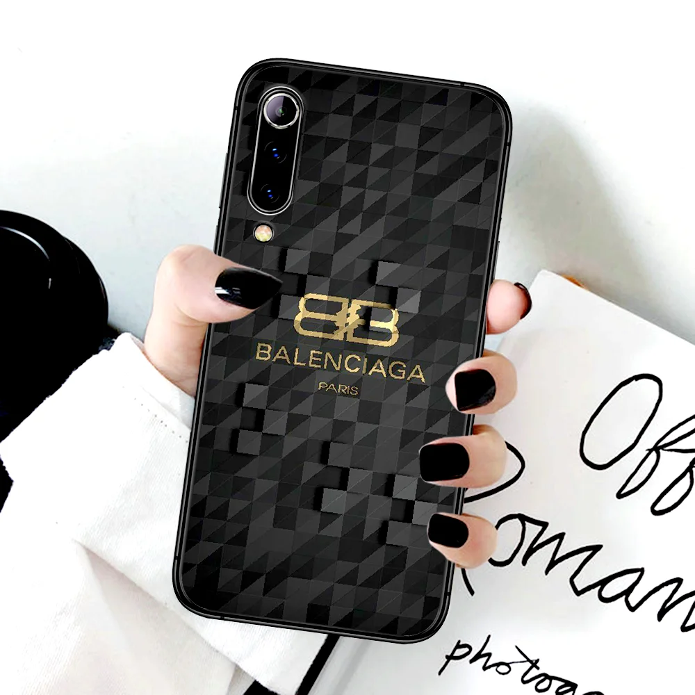 

Fashion Luxury Brand Phone Case For Xiaomi Mi Note 10 A3 9 MAX 3 A2 8 9 Lite Pro Ultra black Prime 3D Etui Tpu Waterproof Soft