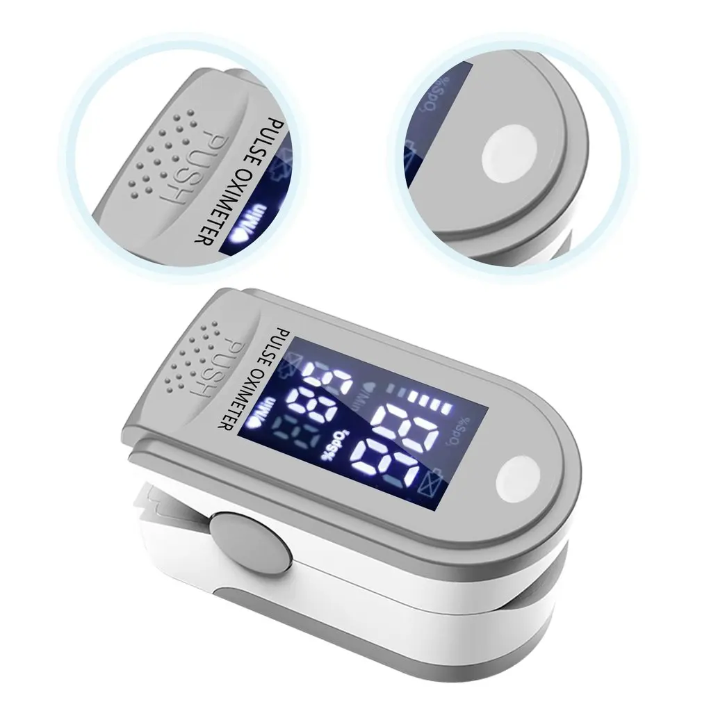 Пульсоксиметр на палец портативный для измерения уровня кислорода в крови