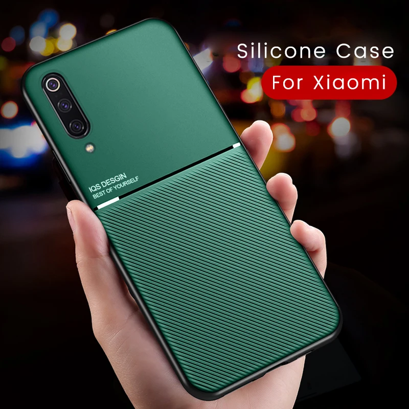 Силиконовый магнитный автомобильный держатель чехол для Xiaomi Mi 10 9 Se Lite 9t 8 A3 Note Redmi s