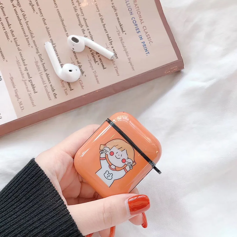 455D2 Роскошный чехол для Airpods чехол s Защита беспроводной Bluetooth чехол для наушников для Airpods2 чехол для Airpod жесткий пластик Etui Coque - Цвет: 455D2