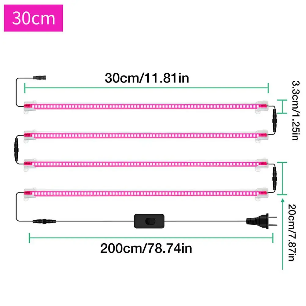 Лента светодиодная для роста растений лампа полного спектра выращивания длинная
