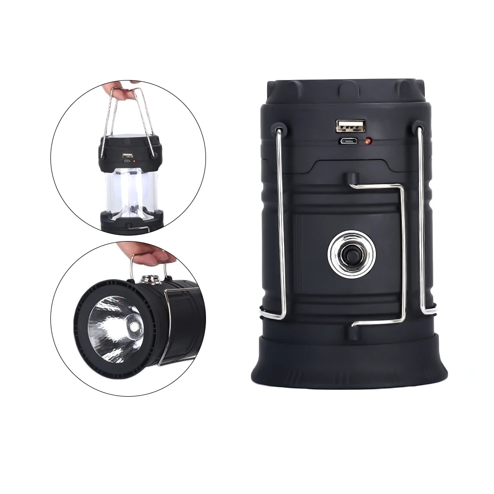 

18650 Battery Outdoor Camping Tent USB Charging Multi-Functional Solar LED Emergency Portable Lighting Camping Lantern