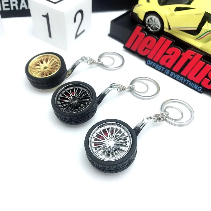 Автомобильное колесо турбо брелок кольцо для ключей с тормозными дисками