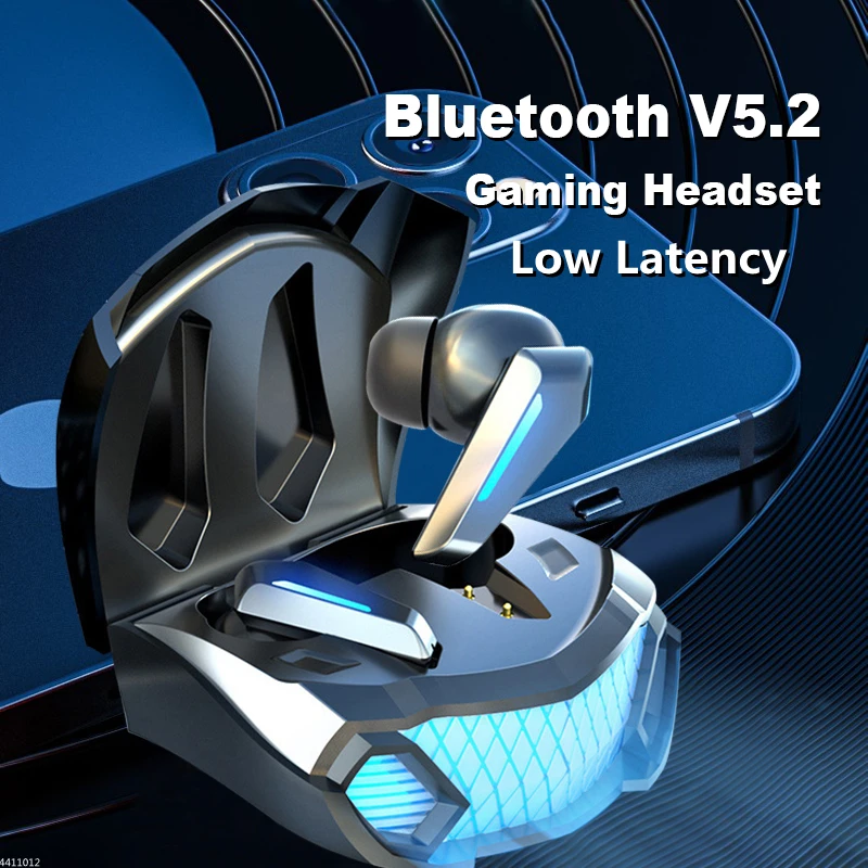 Auriculares M5 TWS para videojuegos, cascos con Bluetooth 5,2, baja latencia, profesionales, con micrófono, estéreo 9D, HiFi
