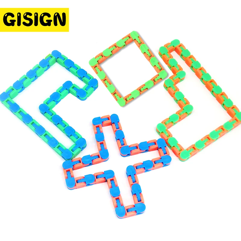 

1Pcs Chain Wacky Tracks Snap Click Fidget Toys Anti Stress Kids Adult Autism Snake Puzzles Classic Sensory Antistress Toy