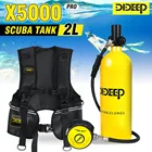 Набор для дайвинга DIDEEP X5000Pro, мини-баллон с кислородом, воздушный респиратор, жилет для дайвинга, оборудование для подводного плавания, 2 л