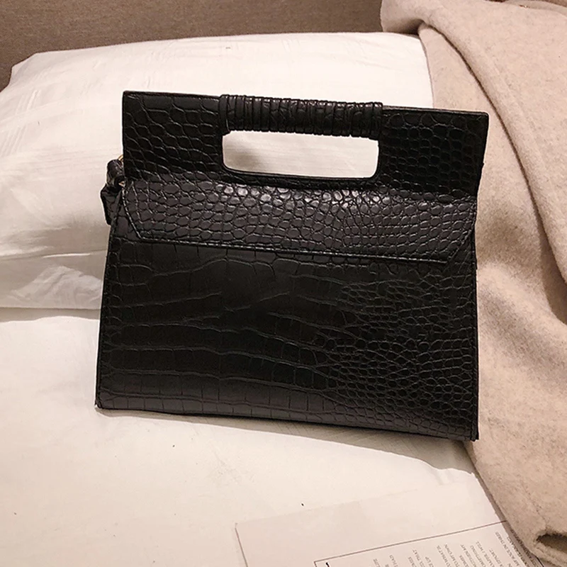 Винтажная каменная маленькая сумка женская из искусственной кожи с узором