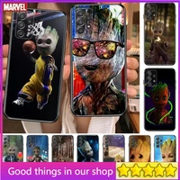 avengers groot cute baby phone case hull for samsung galaxy a70 a50 a51 a71 a52 a40 a30 a31 a90 a20e 5g s black shell art cell c