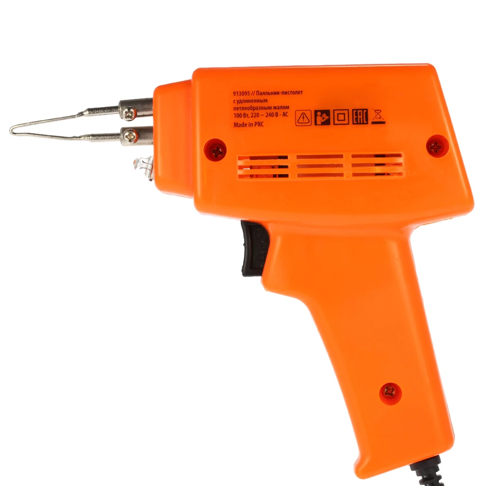 New Electric Soldering Iron Lighting Solder Gun Set Rapid Heating with Tip Paste Wire 220-240V 100W Household | Инструменты