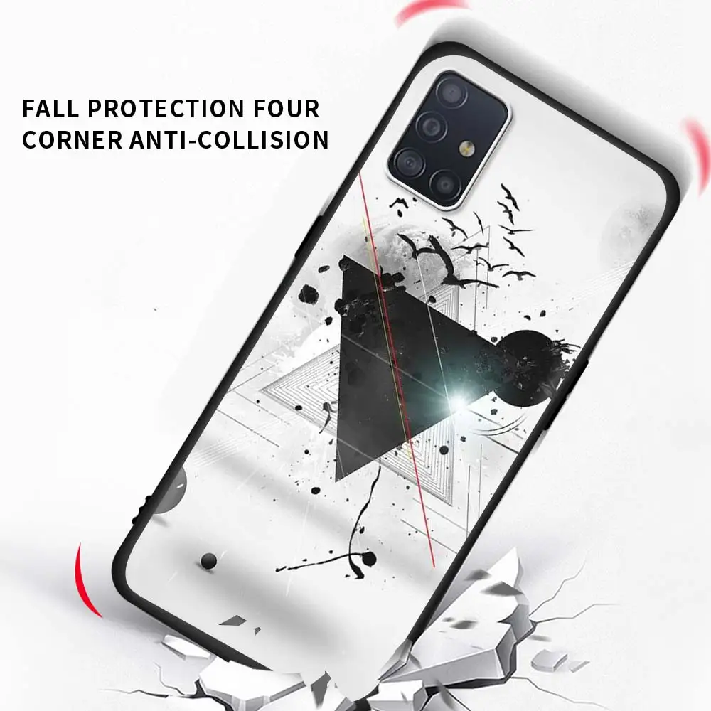 

Geometric Figure Marble Case For Samsung Galaxy A51 A71 A21s A31 A41 A11 A12 A01 A91 A21 A42 5G Bolsa Black Shells Phone Tampa