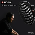 Портативный софтбокс Triopo K90 90 см с сотовой сеткой и креплением Bowens для фото-и видеосъемки, восьмиугольный зонт, софтбокс для Godox Jinbei