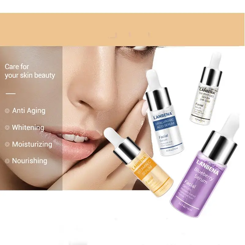 LANBENA черника + Гиалуроновая кислота витамин С Сыворотка для лица против старения