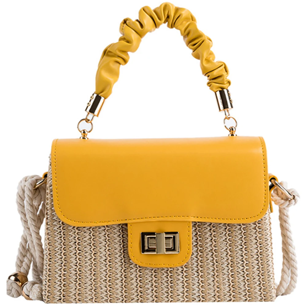 

Women's Brand Weave Handbags Female Luxury Straw Shoulder Bags Fashion Crossbody Bag For Ladies Shopper Girls High Quality Flaps