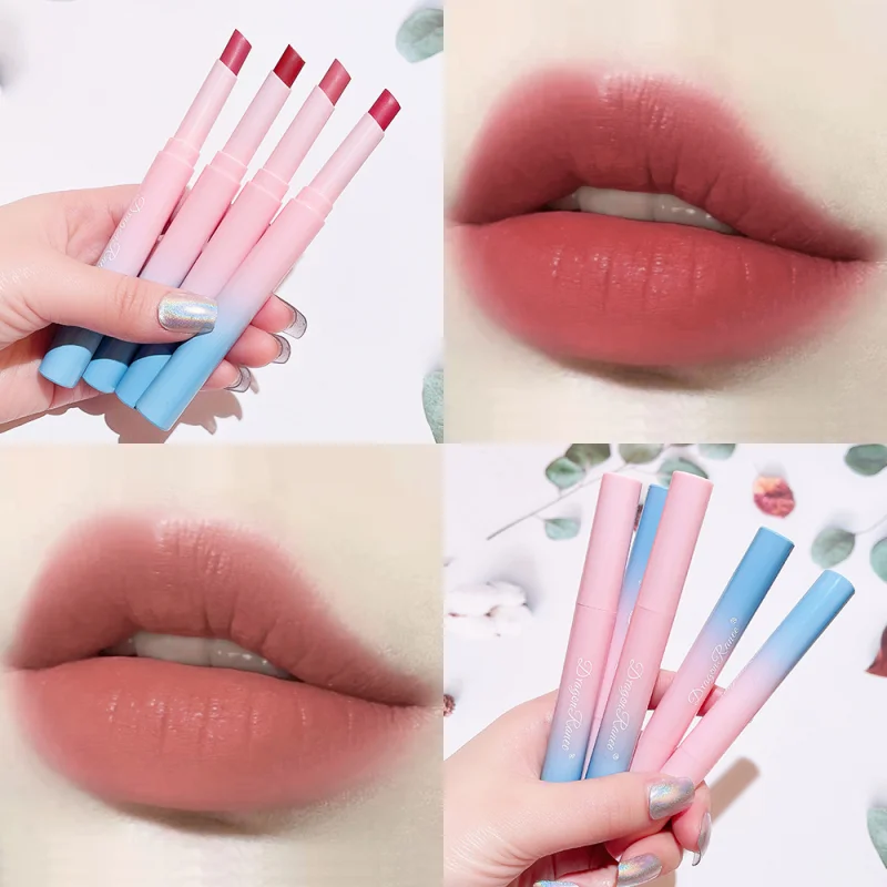 

Gradient Tube Lipstick Matte Velvet Nonstick Cup Lipstick Pen Fashion Long Lasting Lips Makeup Cosmetic TSLM1