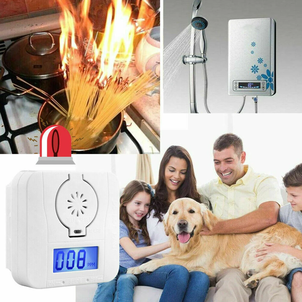 New Home Security 85dB Warning High Sensitive LCD Photoelectric CO Gas Sensor Carbon Monoxide Poisoning Alarm Detector images - 6