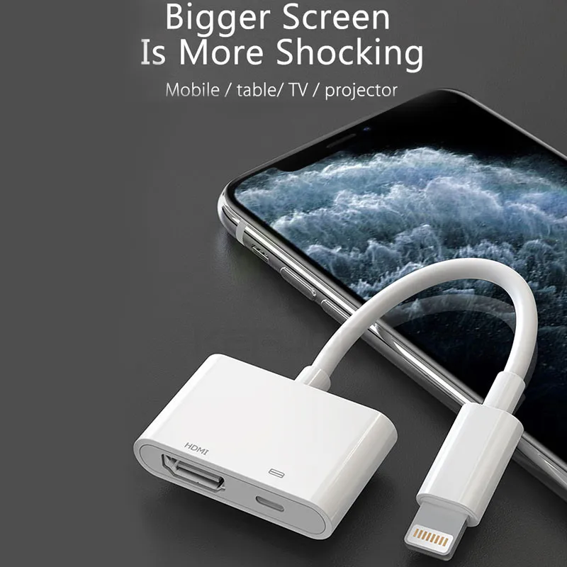 Адаптер Keajor Hdmi для iPhone 11 Pro Max 7 8 XS XR подключение к телевизору/проектору Lightning