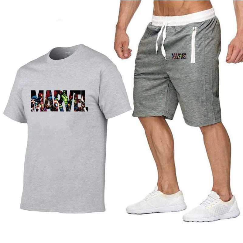 2019 Последняя мода футболка &quotМарвел&quot костюм мужской с высоким-коротким