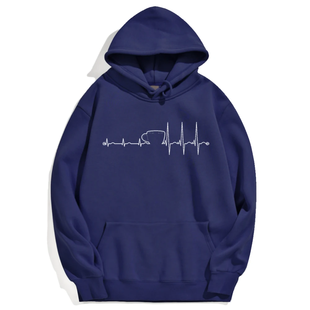 Кофе сердцебиение личности мужской пуловер простой уличный узор мужские