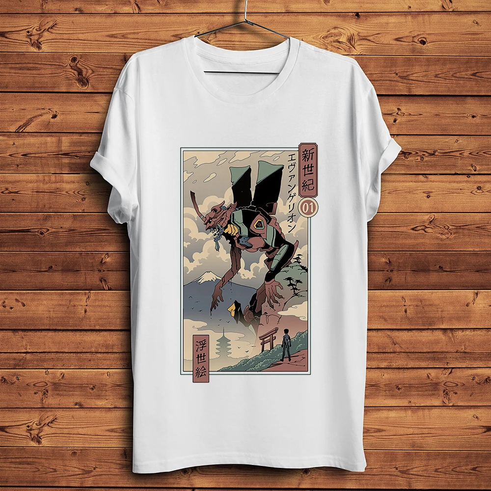 

Japonia vintage Ukiyoe styl eva EVA zabawna koszulka z motywem anime homme manga koszulka z krótkim rękawem męska tshirt unisex