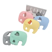 chenkai 5pcs bpa free diy silicone elephant teether baby animal pacifier dummy nursing soother sensory toy gift accessories