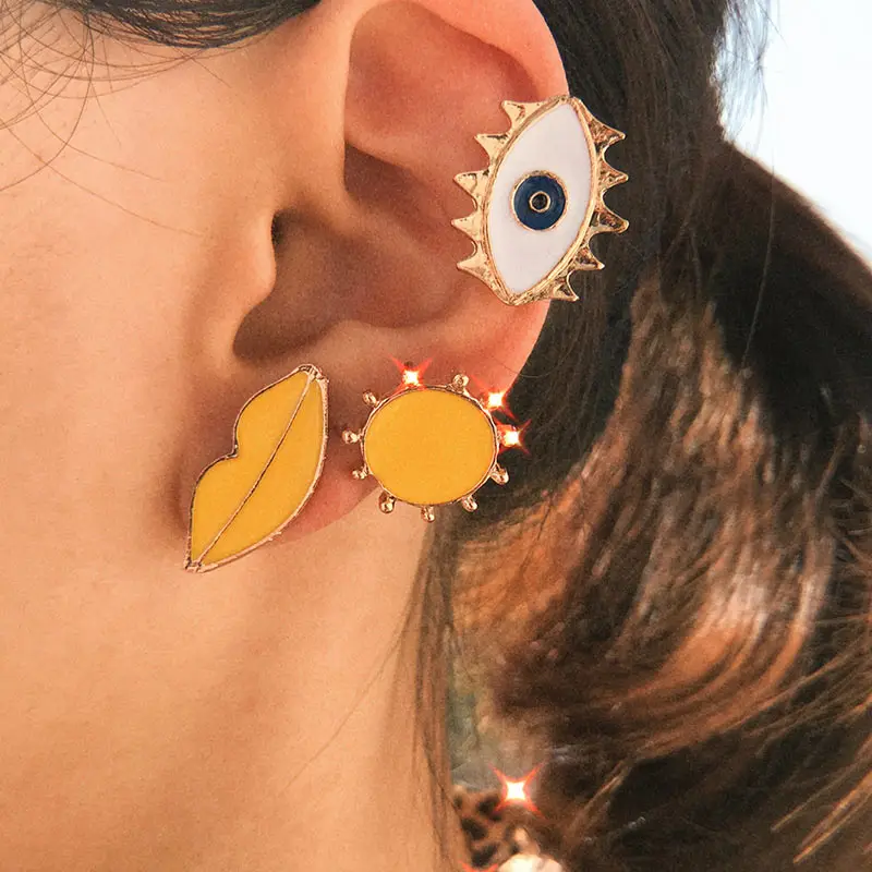 Женские серьги-гвоздики в форме солнца JUST FEEL простые богемные серьги с эмалью и