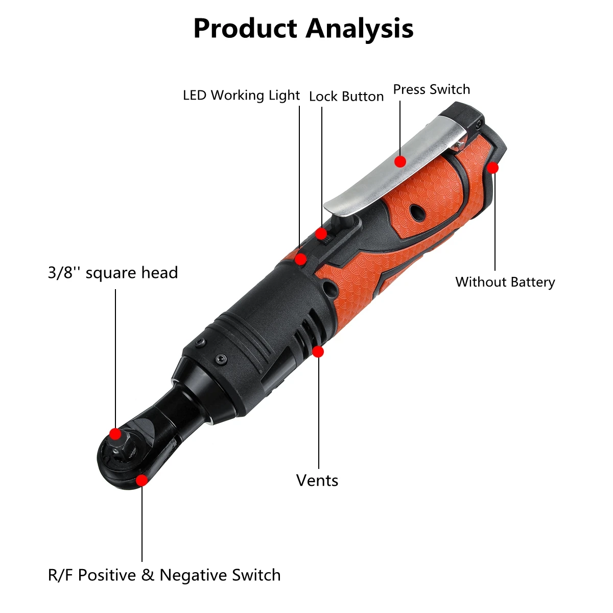 

28V 90N.m Cordless Electric Wrench 3/8" Cordless Ratchet for Makita Battery Rechargeable Scaffolding Right Angle Wrench Tools
