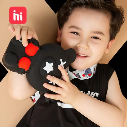 Новый тритановый чайник для воды Hug Bear детская соломенная обучающая чашка 380 мл