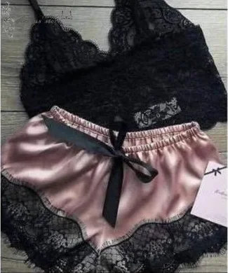 Сексуальная кружевная Женская пижама тонкое нижнее белье модная из