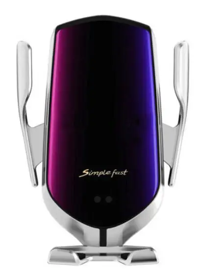 R1 silvery R1 10W автомобильное беспроводное зарядное устройство автоматический зажим держатель телефона для iPhone Xs huawei LG Инфракрасный индукционный Qi зарядное устройство держатель - Тип штекера: R1 silvery
